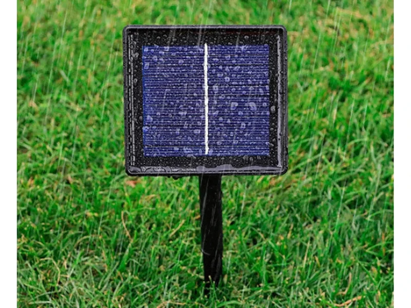 Solar LED Lichterkette 4,5 m mit 20 LEDs – Mehrfarbig, 8 Leuchtmodi, IP44 für Garten, Balkon & Terrasse