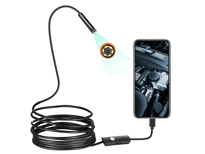 USB Endoskopkamera 5 m LED IP67 für Android & PC – 5,5 mm Inspektionskamera 🔧🔧