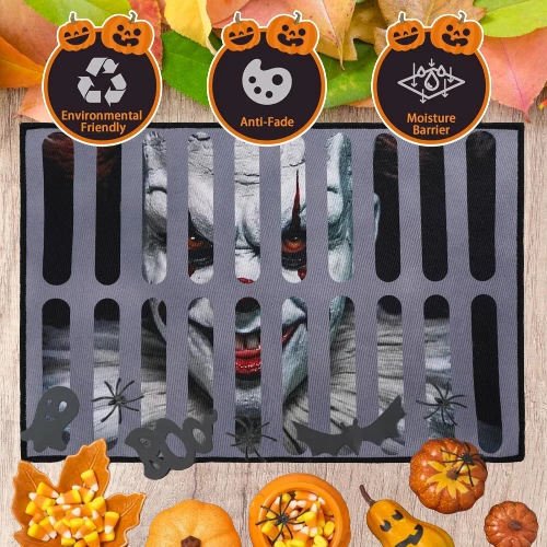 3D Halloween Horror Fußmatte – Lustige rutschfeste Türmatte, wasserdicht 40x60cm