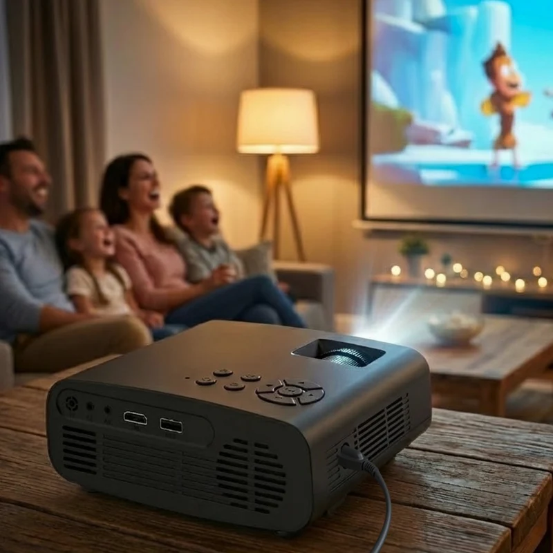 Laser 720P LED Projector with 150ANSI lumen Black