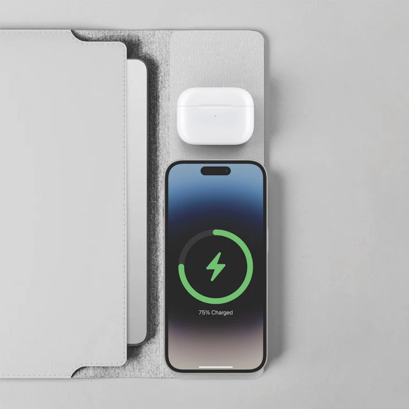 Laser ChargeCore Wireless Charging Laptop Sleeve 16" (Grey)