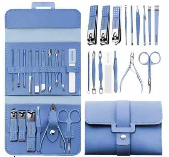 16-teiliges Maniküre- & Pediküre-Set aus Edelstahl – Professionelle Nagelpflege für Damen & Herren mit Etui