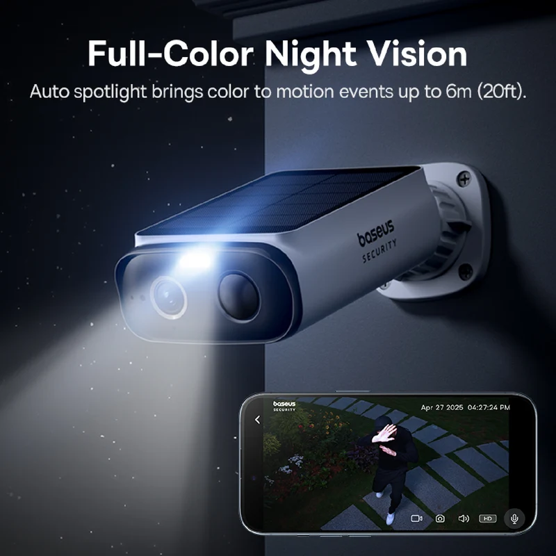 Baseus S1 Lite 2K Solar-Powered Security Camera