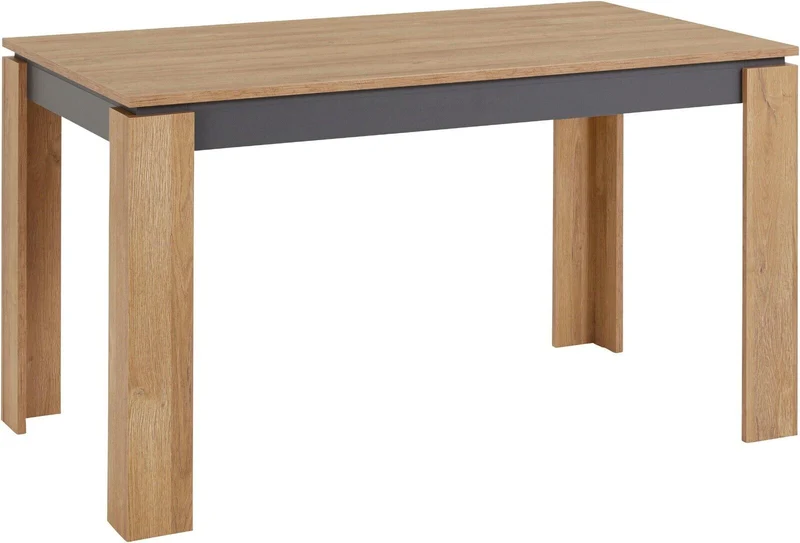 ESSTISCH KATRIN, Breite 140 cm. Alteiche/anthrazit NEU & OVP