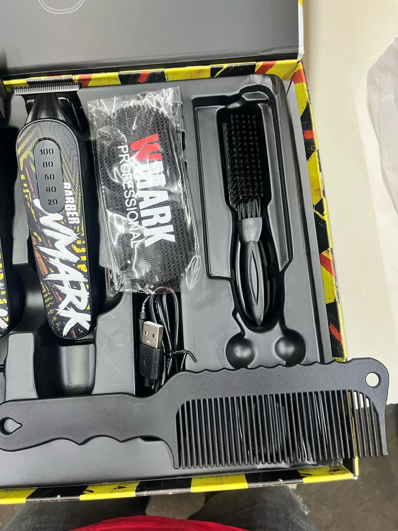 Wmark Formula W1 Hair Trimmer and Clipper Combo Set with Extra Blades, Fading Brush and Cutting Comb
