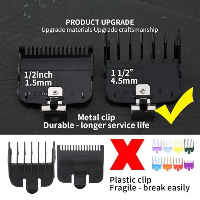 GNS Professional Hair Clipper and Trimmer attachment comb set