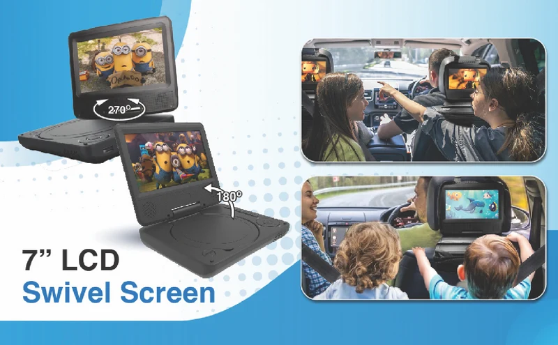 Laser Portable DVD Player 7" 2024